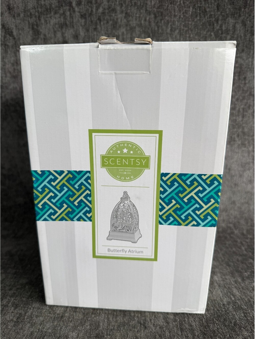 Scentsy Butterfly Atrium Full Size Wax Warmer Metal Cage Cream Retired NIB